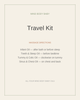 Ultimate Baby Wellness Travel Kit - massage directions quick-reference card