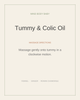 Chamomile Calm - massage directions card