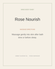 Rose Nourish - massage directions card